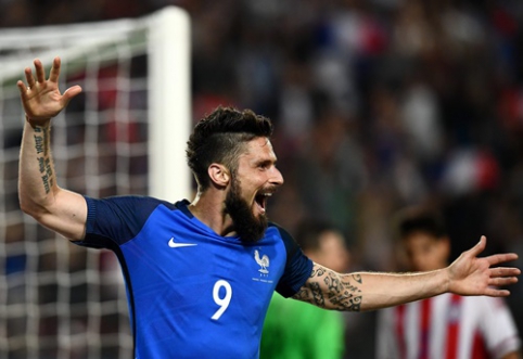 Prancūzai su O. Giroud priešakyje draugiškose rungtynėse sutriuškino Paragvajų (VIDEO)