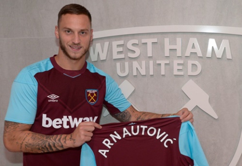 Oficialu: "West Ham" už rekordinę klubui sumą įsigijo M. Arnautovičių