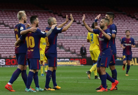 "Barca" tuščiame "Camp Nou" nugalėjo "Las Palmas", "Real" šventė pergalę, bet C. Ronaldo ir vėl liko be įvarčio (VIDEO)