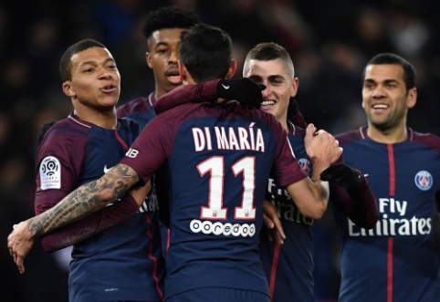 PSG į pergalę atvedė A. Di Maria ir K. Mbappe, "Monaco" panaikino 2 įvarčių deficitą (VIDEO)