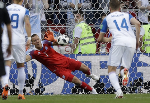 Islandų vartininkas atskleidė, kaip jam pavyko apsiginti nuo L.Messi smūgio (VIDEO)