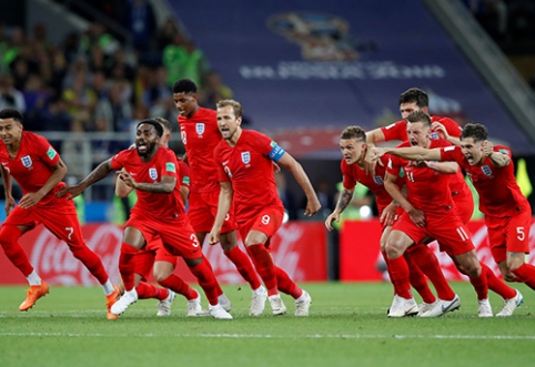 Anglijos rinktinė po 16 metų pertraukos dramatiškai prasibrovė į pasaulio čempionato ketvirtfinalį (VIDEO)