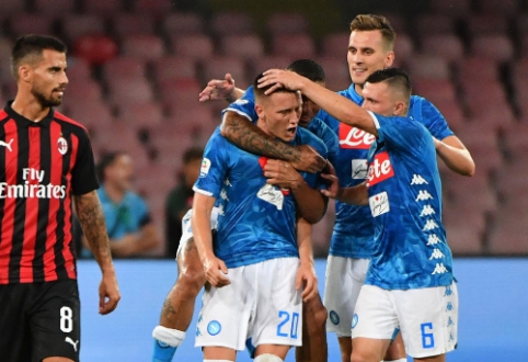 Dviejų įvarčių deficitą panaikinusi "Napoli" susitvarkė su "Milan"