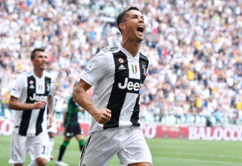C. Ronaldo sąskaitą Italijoje atsidarė dubliu, "Roma" prieš lygos autsaiderius iššvaistė dviejų įvarčių persvarą 