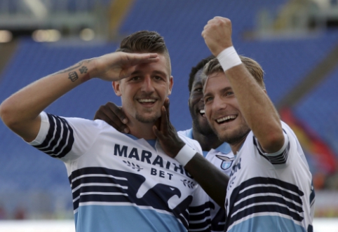 Triumfuojantis "Lazio": sutartis su klubu pratęsė Milinkovičius-Savičius ir C. Immobile