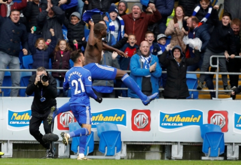 "Cardiff" rungtynių pabaigoje be taškų paliko mažumoje žaidusį "Brighton"