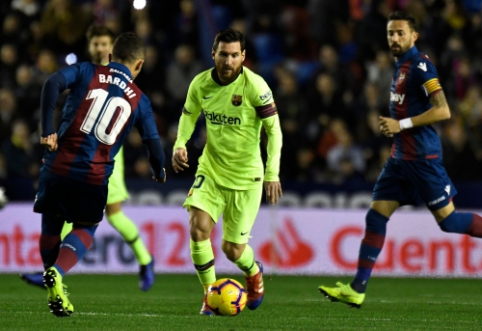 Po rungtynių su "Levante" – įspūdingas L. Messi šuolis statistinėje grafoje