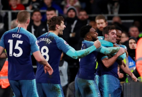 "Tottenham" paskutinę minutę įveikė "Fulham", "Man City" neturėjo vargo su "Huddersfield"