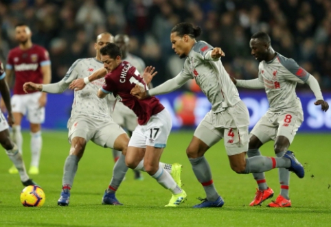 "Premier" lyga: "West Ham" iš "Liverpool" atėmė dar du brangius taškus