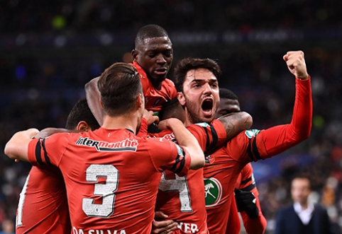 Prancūzijos taurėje - PSG fiasko ir K.Mbappe raudona kortelė