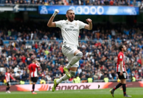 "Real" susitvarkė su "Athletic", o K. Benzema pasižymėjo "hat-tricku"