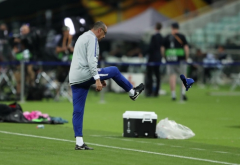 Aistros prieš EL finalą: įpykęs M. Sarri paliko "Chelsea" treniruotę
