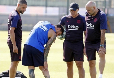 L. Messi patyrė traumą pirmoje "Barcelona" treniruotėje