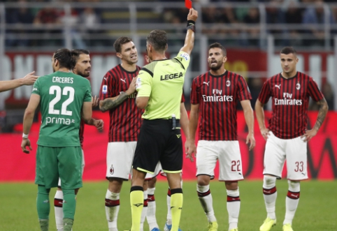 "AC Milan" patyrė trečiąjį pralaimėjimą iš eilės "Serie A" pirmenybėse