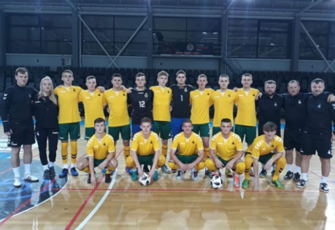 Jaunimo futsal rinktinė Prienuose mes iššūkį prancūzams