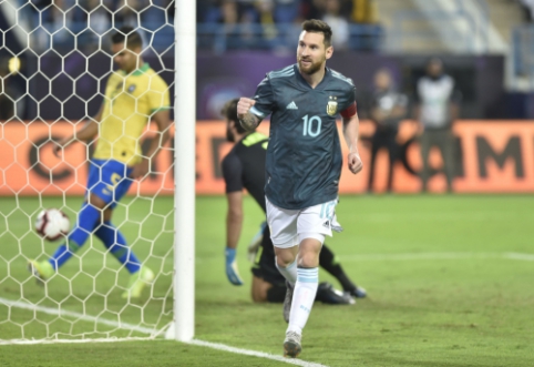 L. Messi atvedė argentiniečius į pergalę dvikovoje su brazilais
