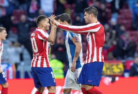 A. Morata vėl pelnė įvartį, o "Atletico" grįžo į pergalių kelią