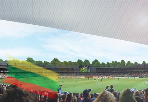 Kaune – stadiono statybininkų bado streikas
