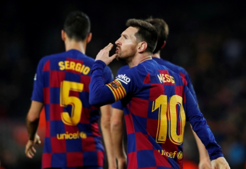 Triuškinanti "Barcelona" pergalė pažymėta L. Messi "hat-tricku" ir neįtikėtinu L. Suarezo įvarčiu