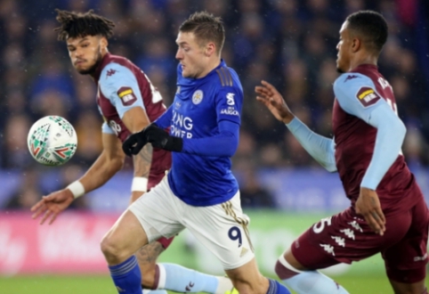 Anglijos lygos taurės pusfinalyje – "Leicester" ir "Aston Villa" lygiosios