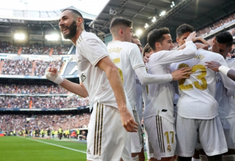 K. Benzema įvartis nulėmė "Real" pergalę Madrido derbyje