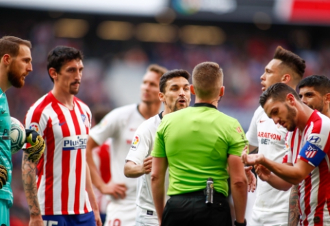 Chaotiškoje "Atletico" ir "Sevilla" komandų akistatoje – lygiosios