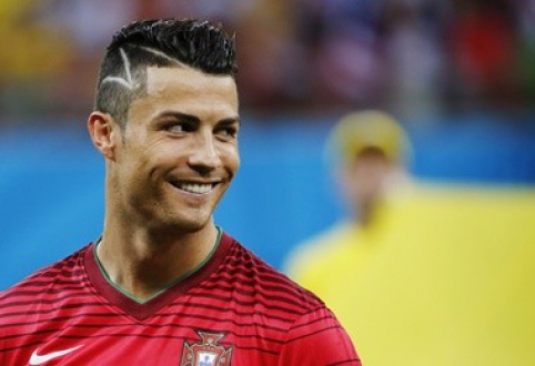 C.Ronaldo šukuosenoje išsiskuto randą dėl berniuko ligos