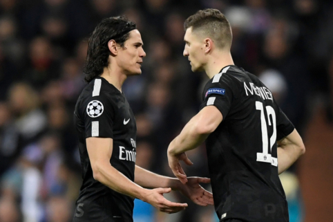 E. Cavani ir T. Meunier atsisakė padėti PSG ekipai Čempionų lygoje