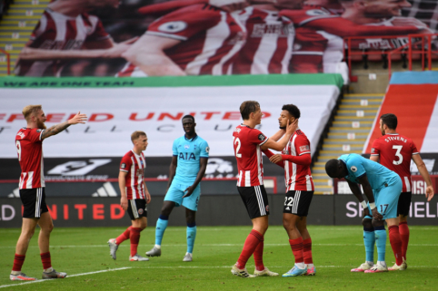 „Sheffield Utd“ sudavė netikėtą smūgį „Tottenham“ ekipai