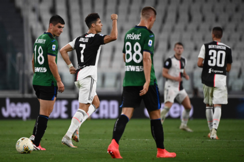 Du 11 metrų baudiniai išgelbėjo „Juventus“ nuo pralaimėjimo mače su „Atalanta“
