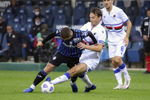 „Serie A“: „Atalanta“ patyrė antrą pralaimėjimą iš eilės, „Inter“ iškovojo lengvą pergalę 