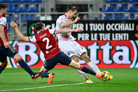 Z. Ibrahimovičius atvedė „Milan“ į pergalę prieš „Cagliari“ 