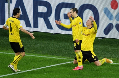 BVB žengė į Vokietijos taurės ketvirtfinalį, „Bayer“ sensacingai pasitraukė iš turnyro