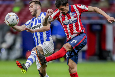 „Atletico“ minimaliu skirtumu palaužė „Alaves“ 