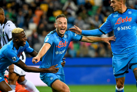 „Serie A“: „Napoli“ išvykoje sutraiškė „Udinese“ ekipą
