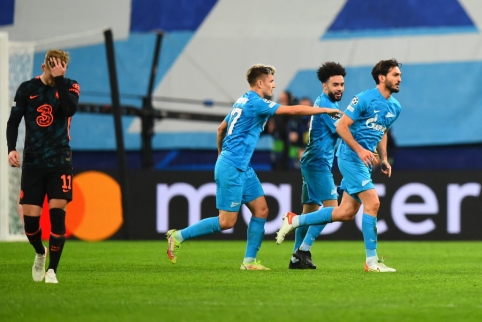 ČL: „Zenit“ atėmė pirmąją vietą grupėje iš „Chelsea“ ekipos