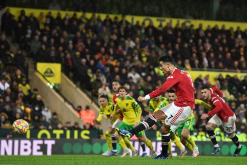 „Man Utd“ išvargo pergalę prieš „Norwich“