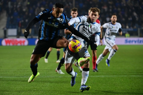 „Atalanta“ ir „Inter“ ekipų mūšis baigėsi lygiosiomis
