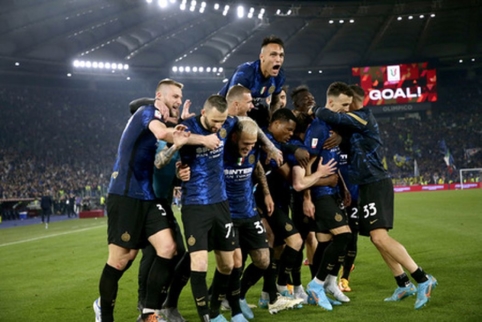 Dramatiškame Italijos taurės finale – „Inter“ triumfas po I. Perišičiaus „dublio“