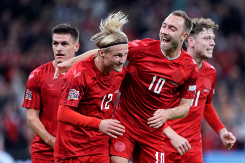 Tautų lyga: Danijos futbolininkai įveikė prancūzus, tačiau į pusfinalį nepateko