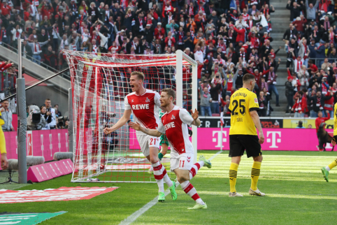 Antrame kėlinyje pabudęs „Koln“ išrašė pralaimėjimą „Borussia“ futbolininkams