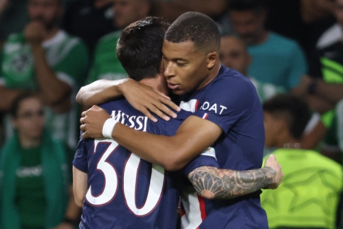 Puikus K. Mbappe ir L. Messi pasirodymas nukalė PSG pergalę