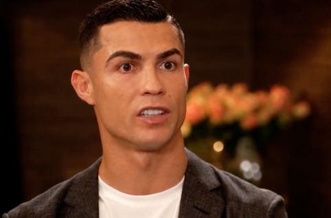 Žemę drebinantis C. Ronaldo interviu: „Aš negerbiu ten Hago, kadangi jis negerbia manęs“