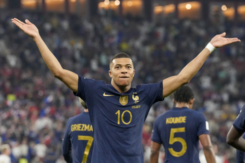 K. Mbappe dublis nutiesė prancūzams kelią į aštuntfinalį