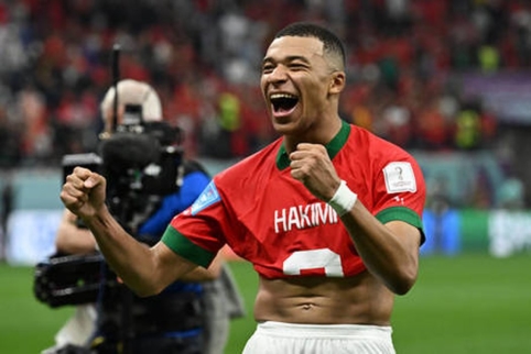 Po laimėto mačo K. Mbappe užsimovė Maroko marškinėlius