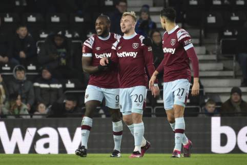 FA taurė: „West Ham“ išvykoje susitvarkė su „Derby“ futbolininkais