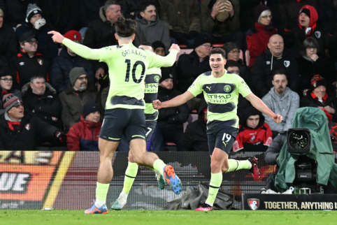 „Man City“ išvykoje sutriuškino „Bournemouth“ ekipą