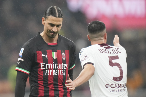 „Salernitana“ paliko „AC Milan“ futbolininkus be pergalės 