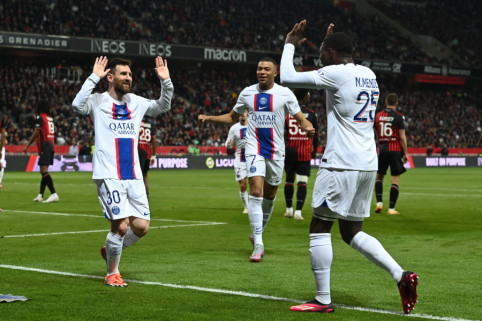 PSG išvykoje palaužė „Ligue 1“ autsaiderius