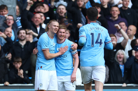 E. Haalando dubliu pažymėtose rungtynėse „Man City“ įveikė „Leicester City“ ekipą